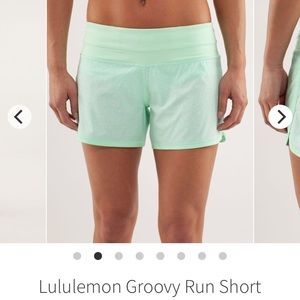 Lululemon athletic Fresh Teal Polka dot shorts